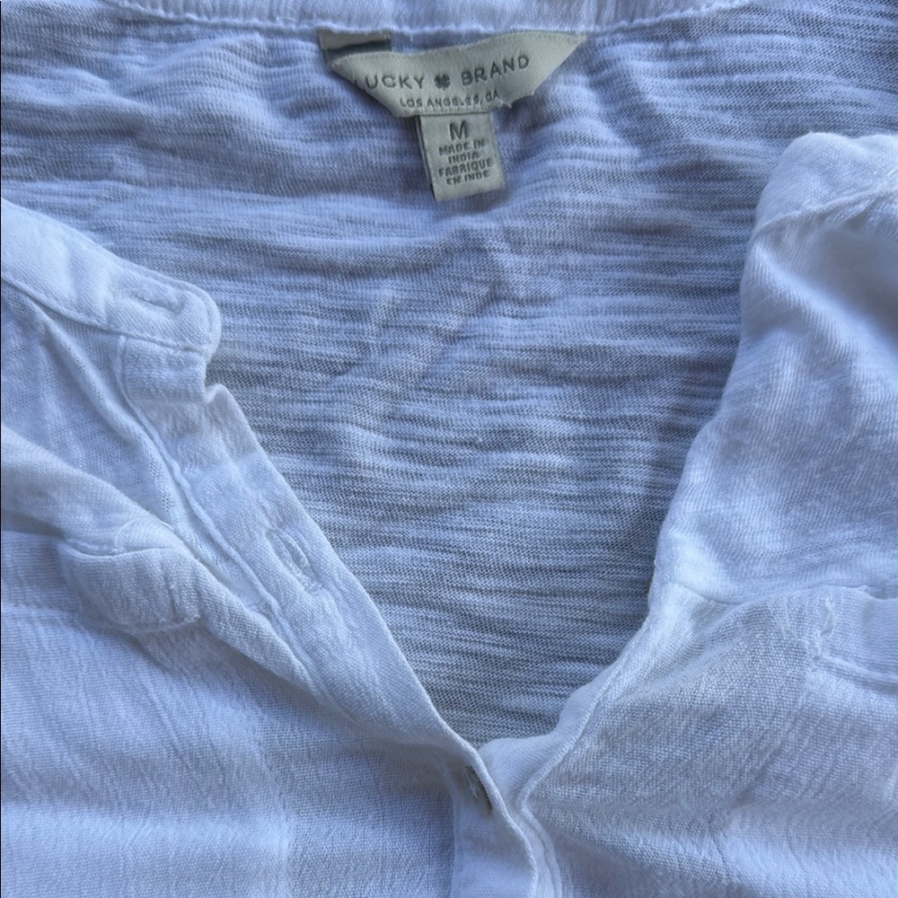 Lucky Brand Crinkled White Top